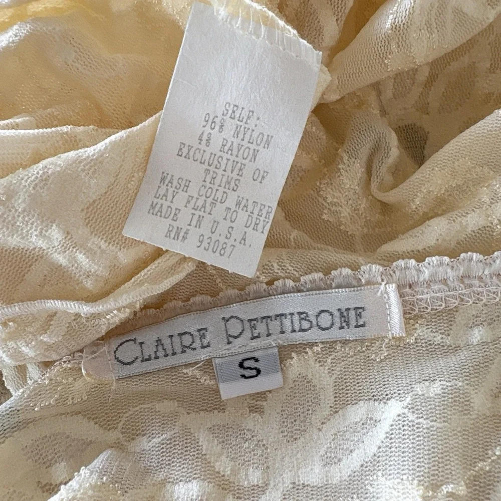 VTG Claire Pettibone Babydoll Fairy Lace Slip Nightgown Small Floral Sheer Bride